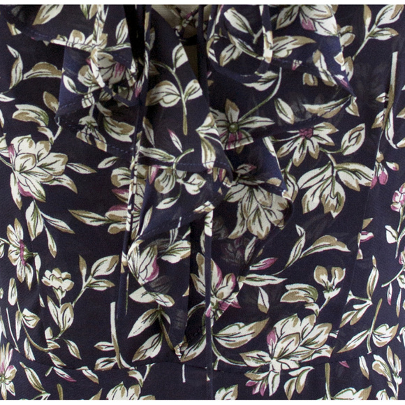 ▪️J.O.A. | Blue Floral PrintRuffle Dress, L - Picture 6 of 7